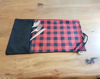 Cotton placemat for lunch - Checkered