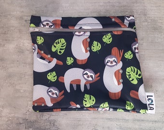 Washable and eco-friendly snack bags - sloths