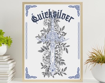 Quicksilver art print, Callie Hart, Quicksilver instant digital download, Fae & Alchemy series printable wall decor
