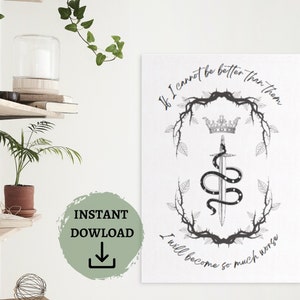 The Cruel Prince Print Digital Download, Printable Wall Art