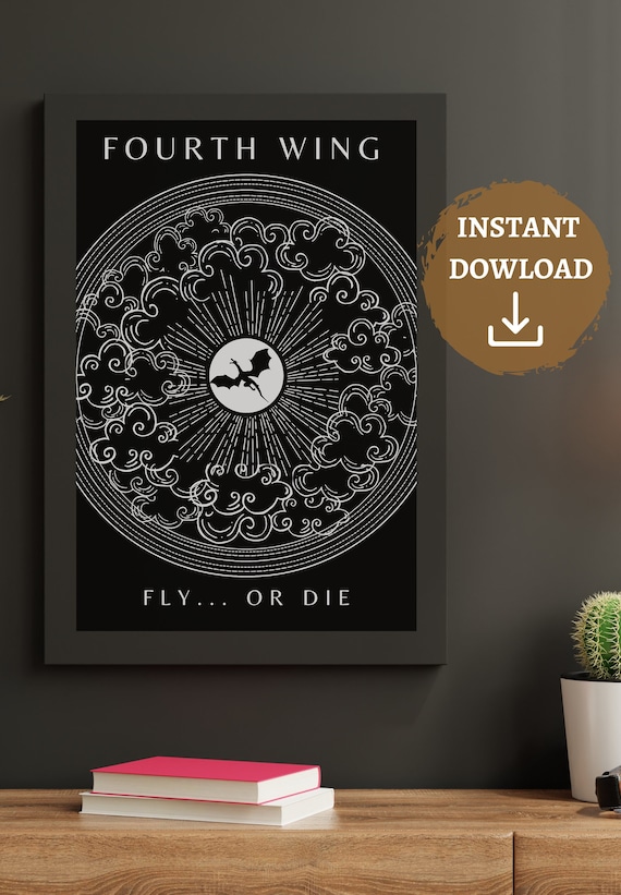 Fourth Wing Instant Digital Download Art Print Printable 