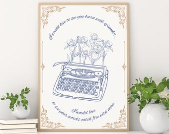 Divine Rivals art print, Rebecca Ross, Divine Rivals digital download, Ruthless Vows printable wall decor