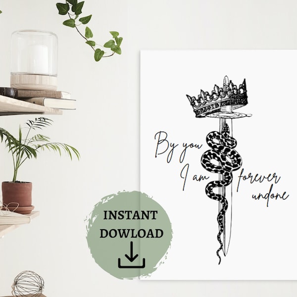 The Cruel Prince Print Digital Download, Printable Wall Art