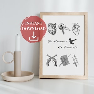 Six of Crows, Shadow & Bone instant download printable wall art