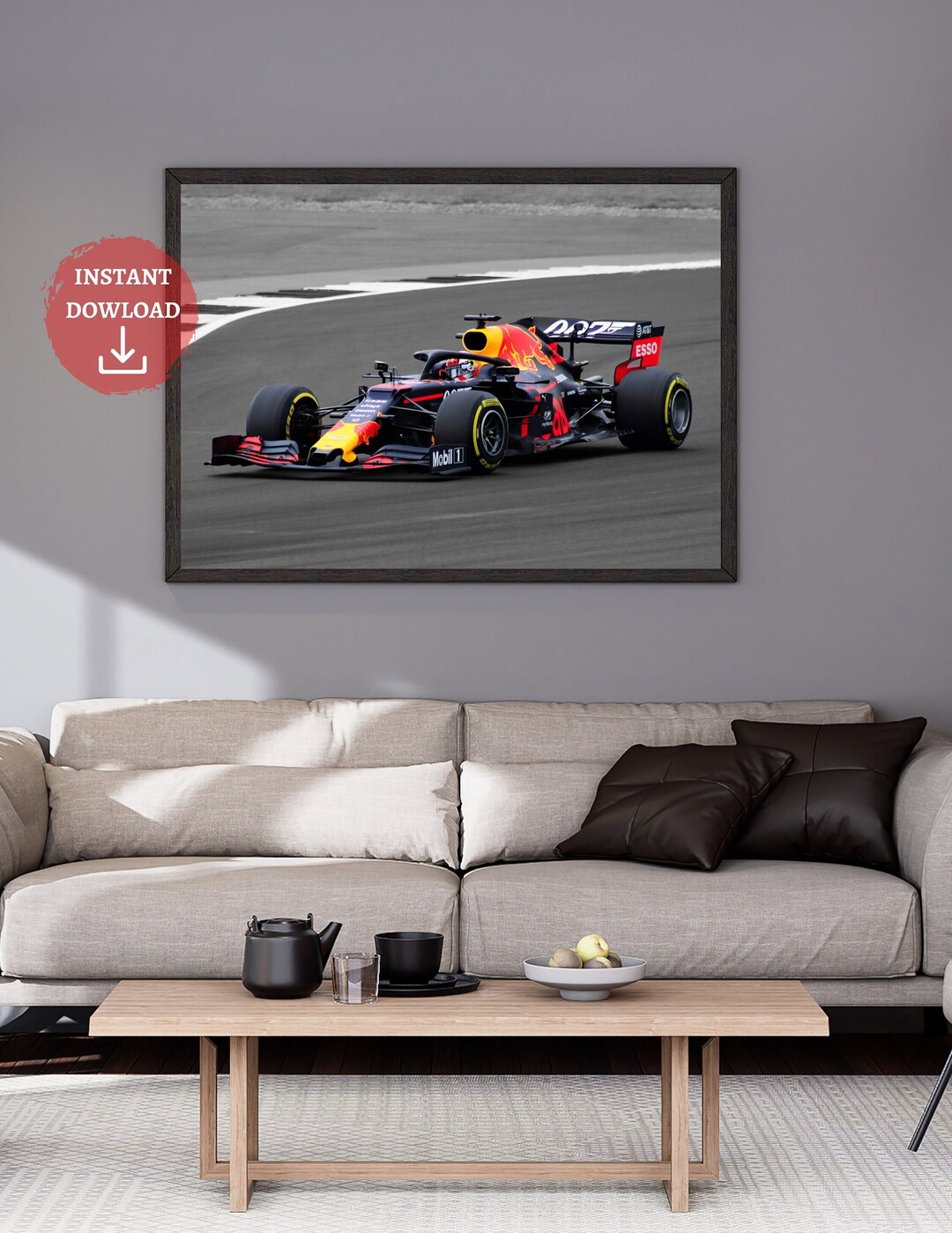 Formula 1 Wall Art, F1 Poster, Red Bull Art Print, F1 Digital Print