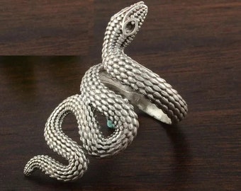 Silver Snake Ring, Reptile Snake Ring, Wrap Around ring, Open Snake ring, Gold Snake Ring * Spiral Ring, Animal Ring,,