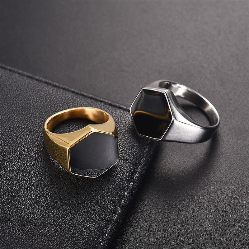 Classic Black Obsidian Ring Sterling 