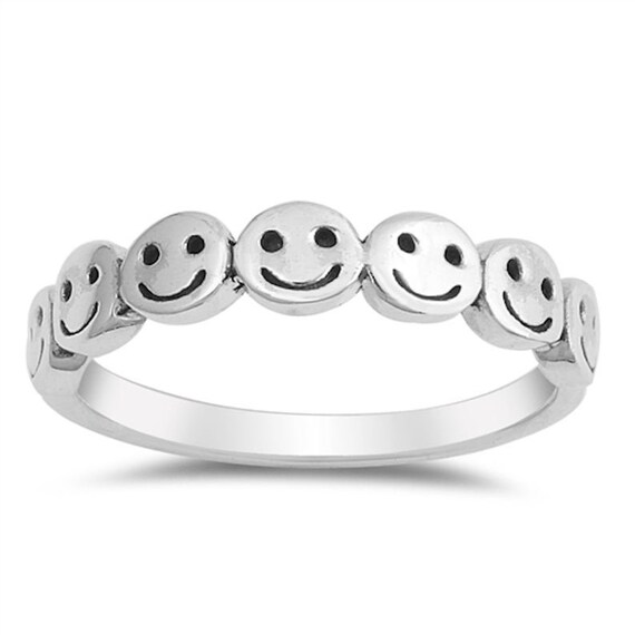 日本未入荷☆KING ICE☆Laugh Now Emoji Ring (Sterling Silver) Real Solid 925 Sterling Silver Hip Hop Alien Head Emoji