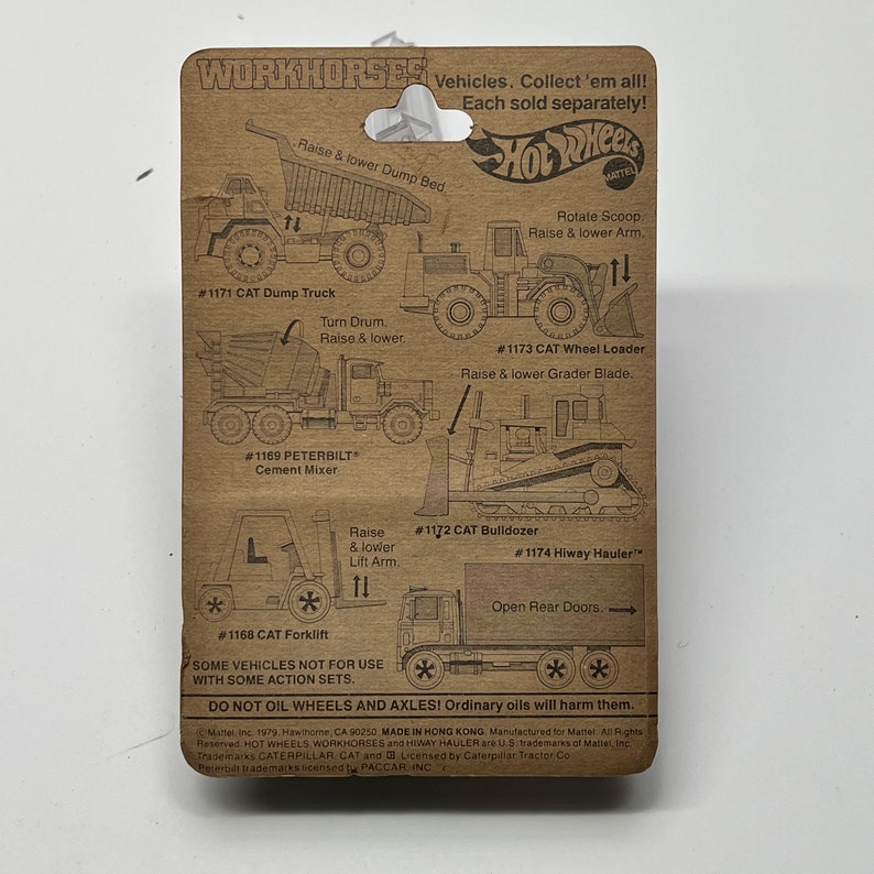 1979 HOT WHEELS Workhorses 1172 CAT Forklift Etsy