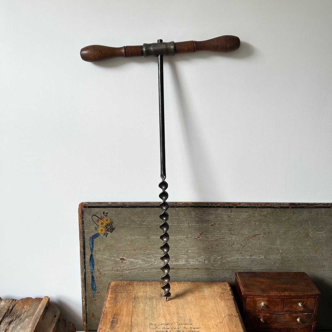 Antique Thandle Hand Auger Drill Etsy