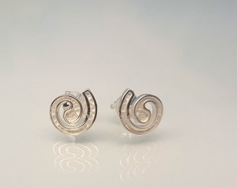 Kolczyki spiralne, srebro 925