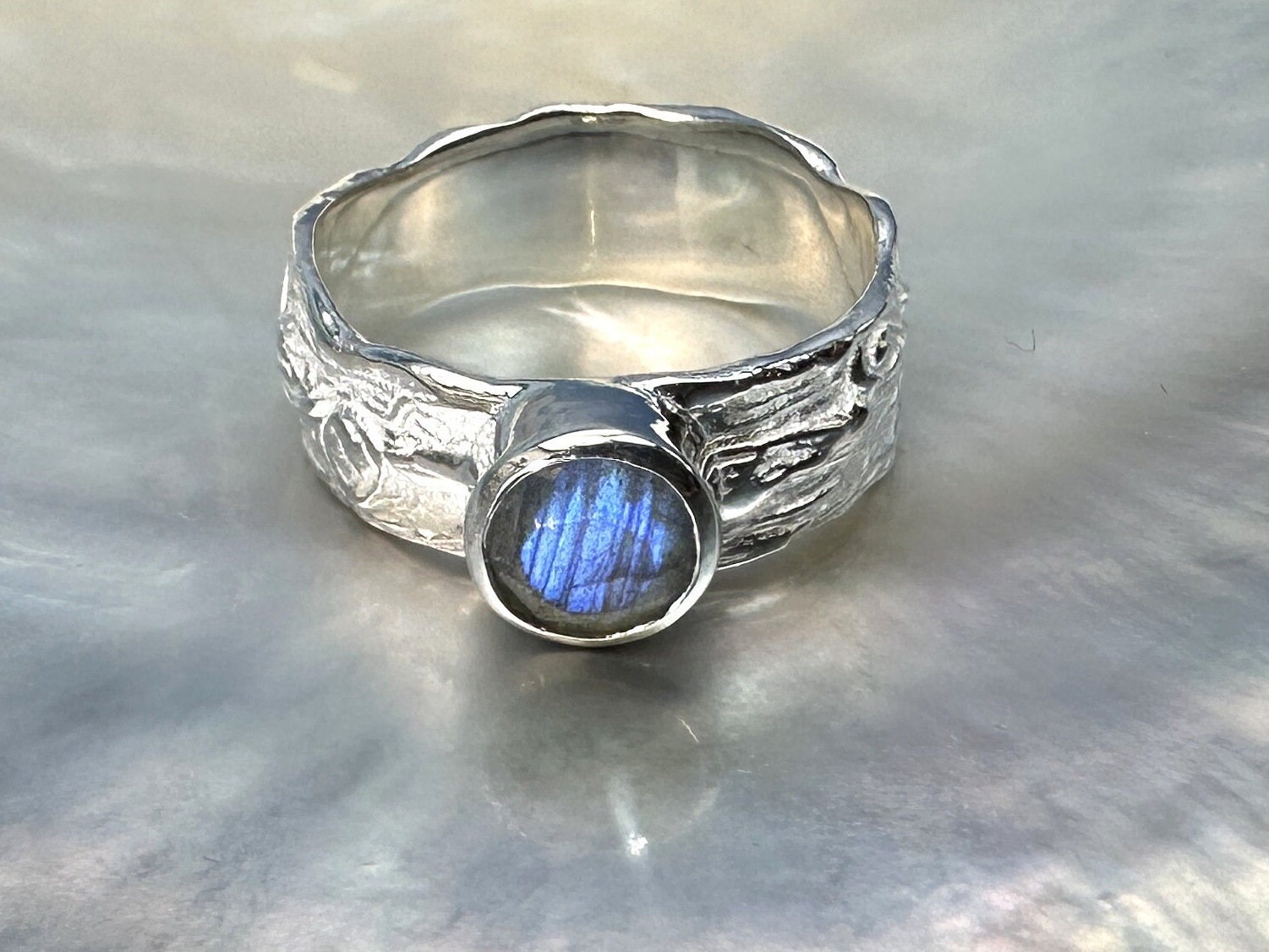 Ring Labradorite Faceted Water Design 925 Silver - Etsy
