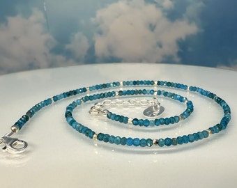 Necklace apatite silver