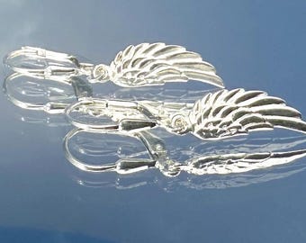 Orecchini a forma di ali d'angelo in argento 925