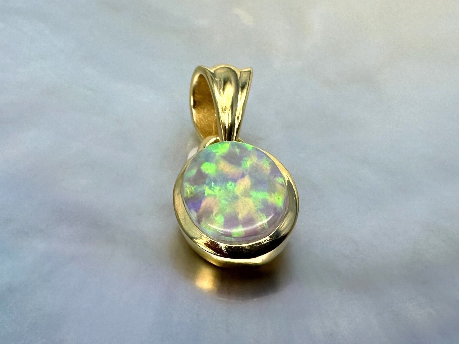 gold anhänger Opal