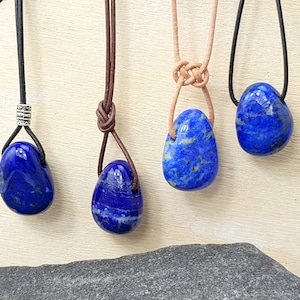 Lapis Lazuli Copper Necklace for Men, Braided Leather Necklace, September  Birthstone, Blue Stone Jewelry, Gift for Boyfriend, 