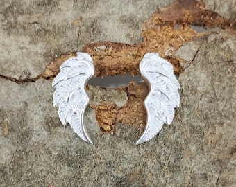 Orecchini a forma di ali d'angelo, argento 925