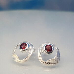 Earrings garnet 925 silver