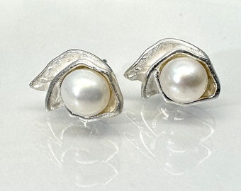 Earrings pearl 925 silver