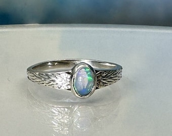 Ring real opal 925 silver