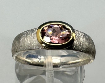 Ring Turmalin Pink 925 Sterling Silber Gr. 58