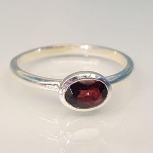 Garnet ring 925 silver
