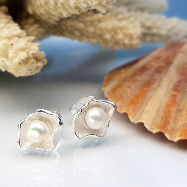 Ohrringe echte Perle 925 Silber