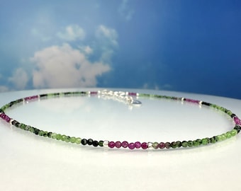Necklace Ruby Zoisite Sterling Silver