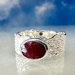 Ring Rubin 925 Silber