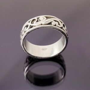 Ring silver rotatable image 6