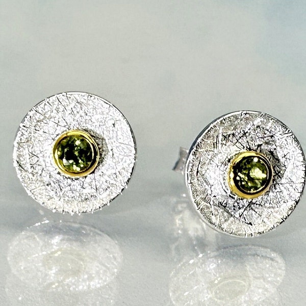 Earrings Peridot Bicolor