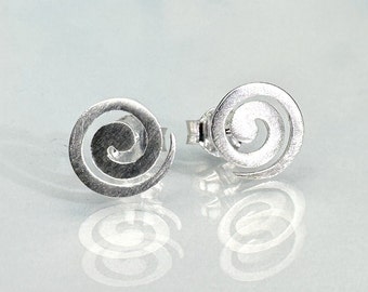 Kolczyki spiralne srebro 925