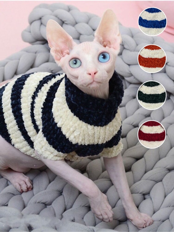 Sphynx Cat Clothes Handmade Sweater Mink Wool Warm Vest Autumn Etsy
