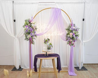Purple Lilac Wedding Arch Flowers: Artificial Floral Arrangement