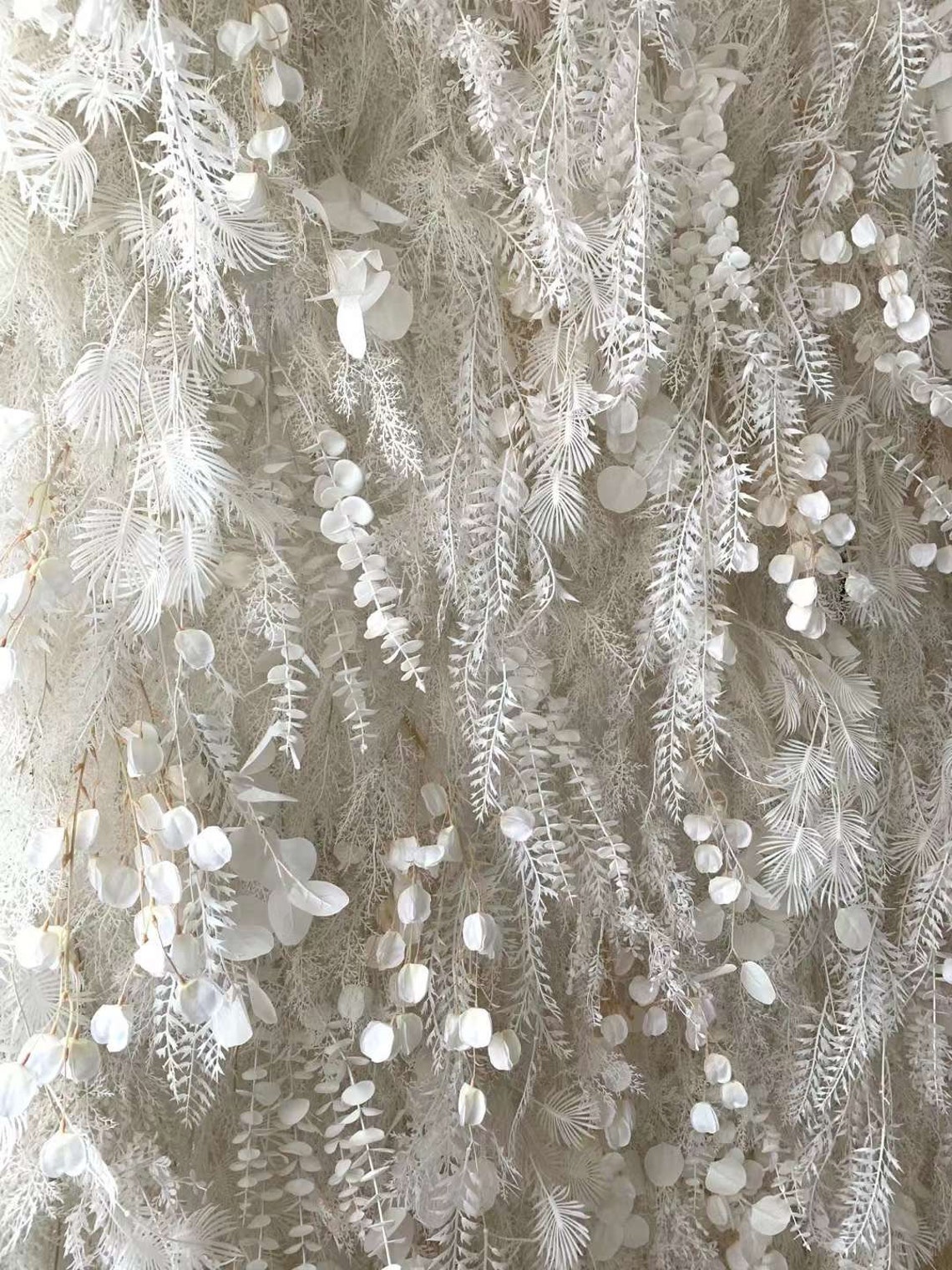 Flower Wall 3D Plastic Flower Wall Party White Wedding Etsy