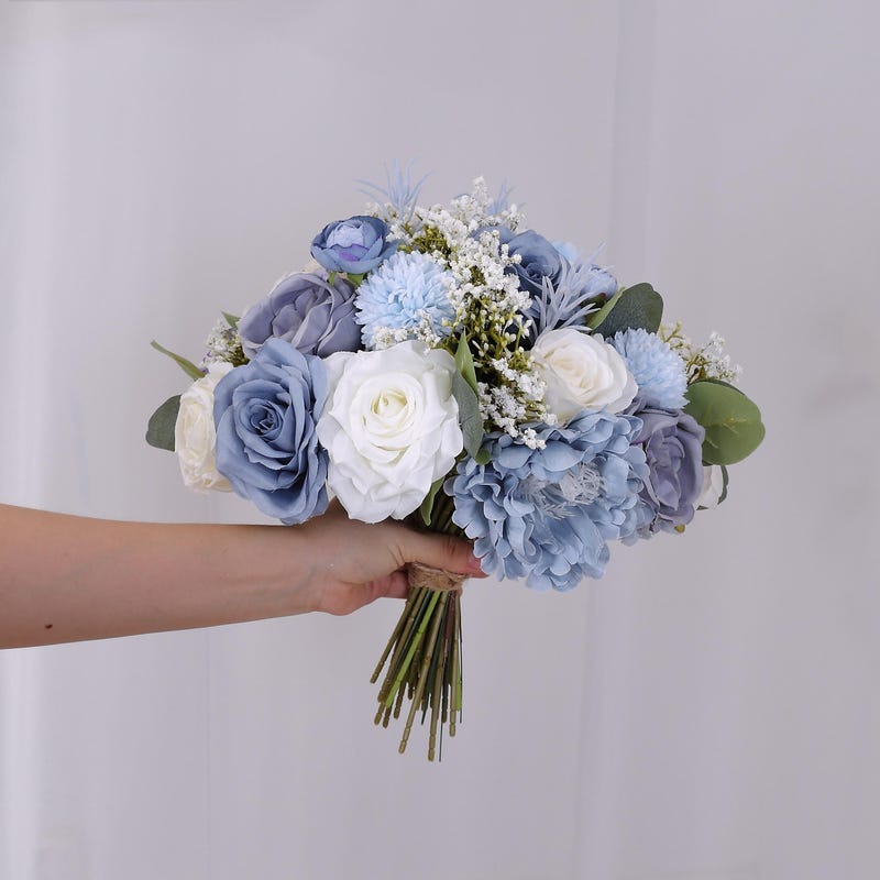 Dusty Blue Bouquet - Etsy