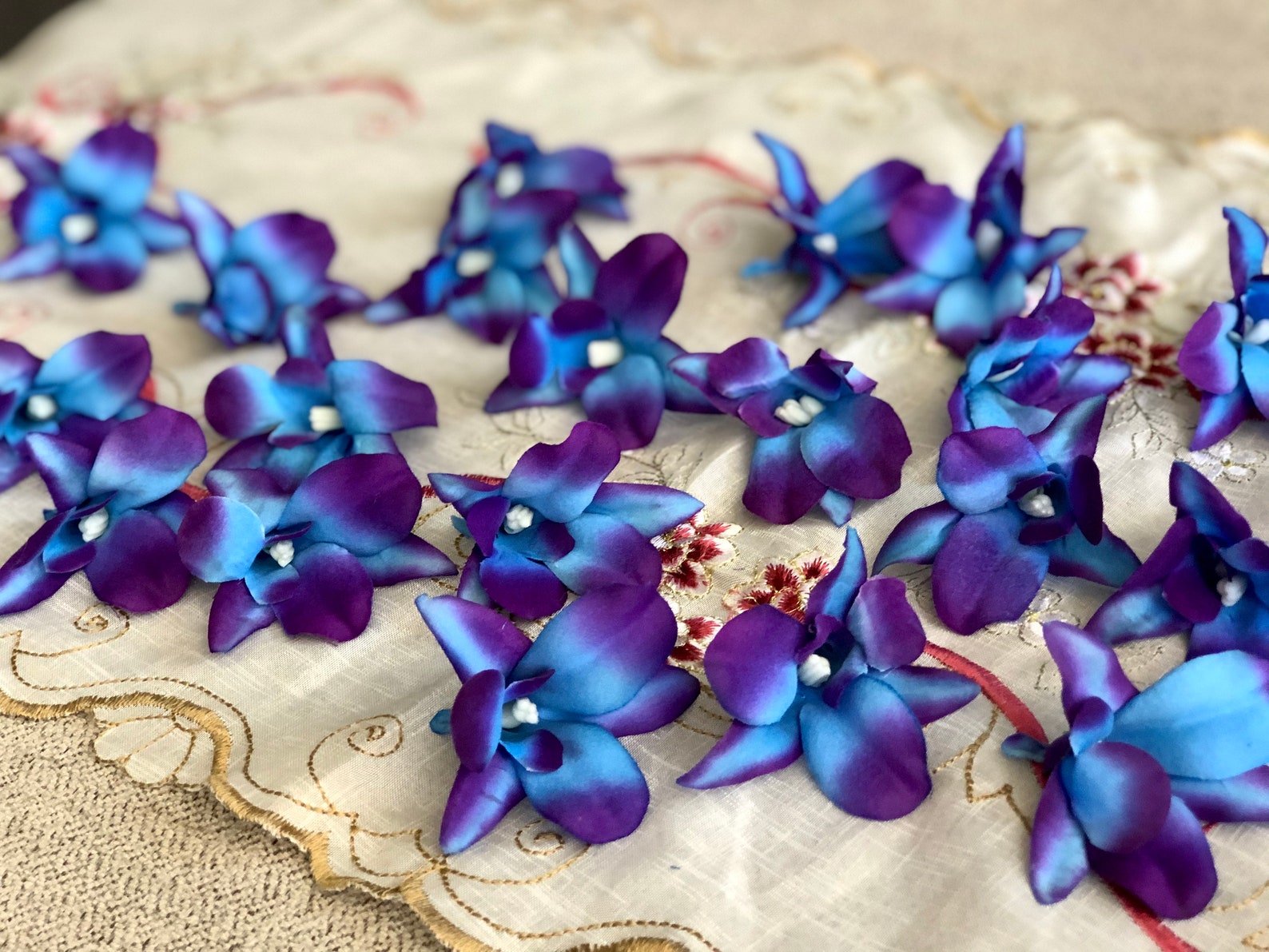 50100pcs Galaxy Orchids Headpurple Blue Galaxy Orchid Etsy