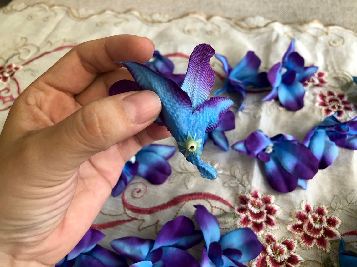 20pcs Galaxy Orchids Headpurple Blue Galaxy Orchid Orchids Etsy