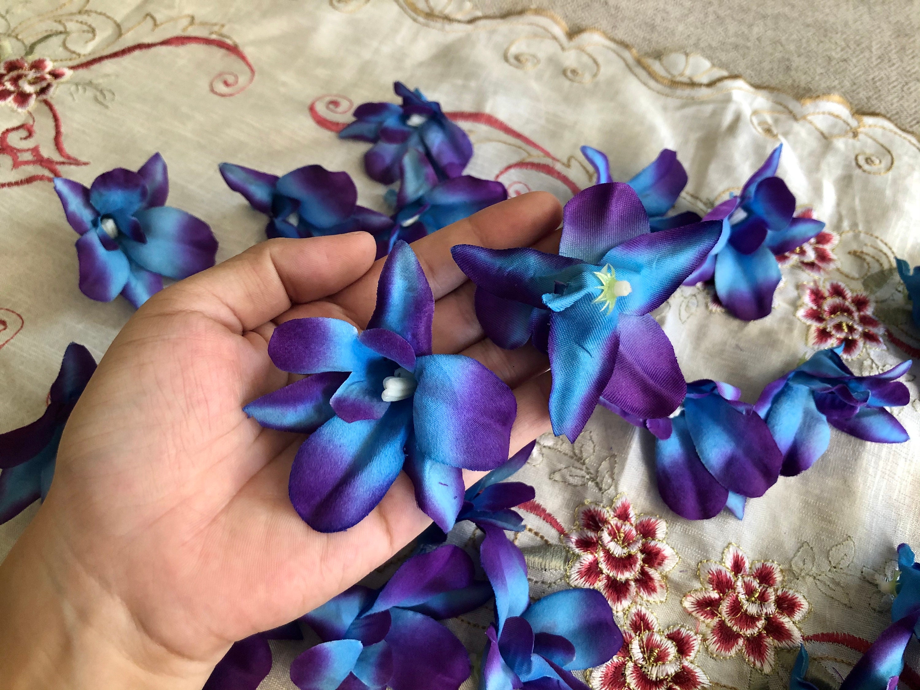 20pcs Galaxy Orchids HeadPurple Blue Galaxy Orchid Orchids | Etsy