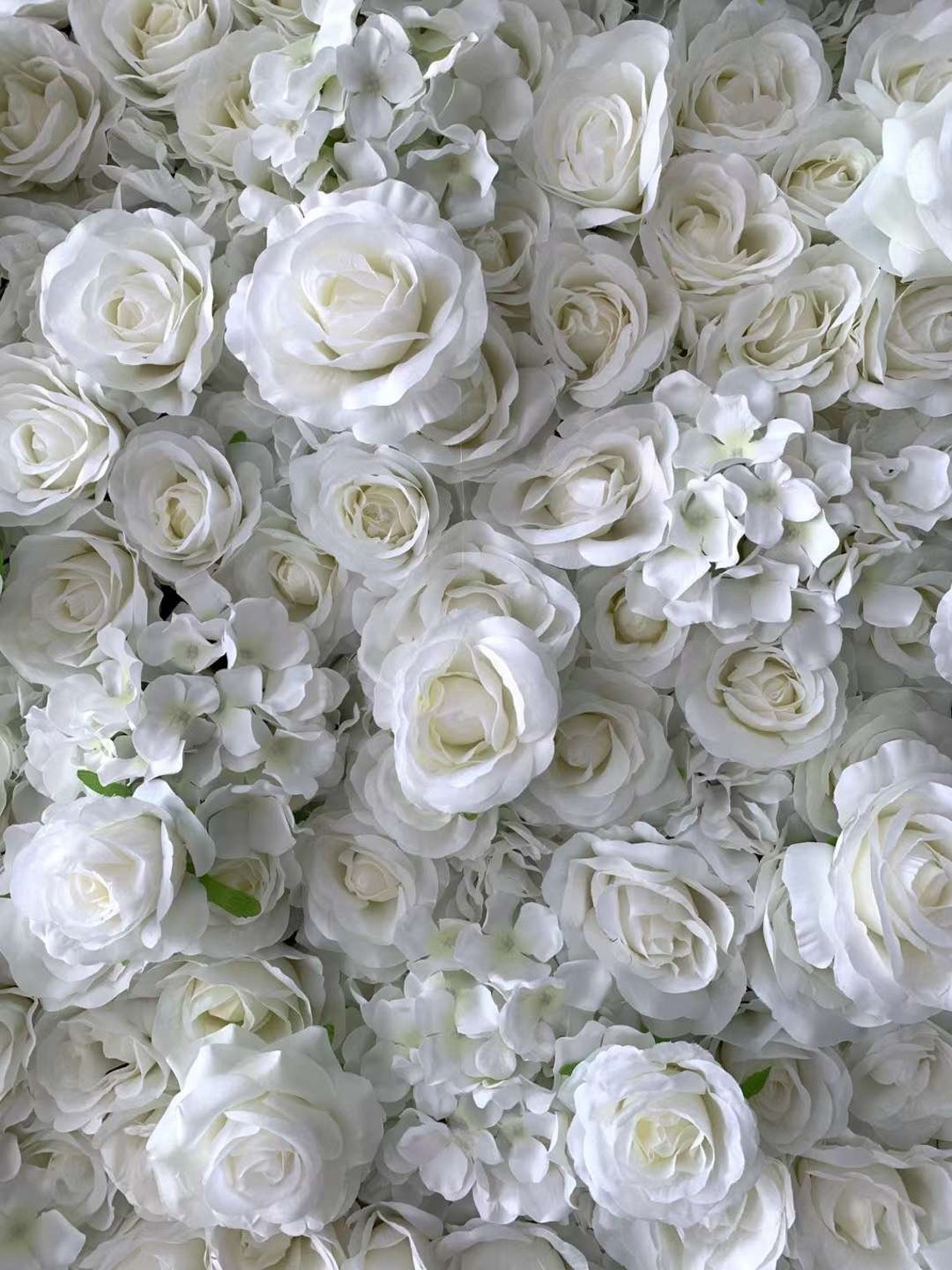 Pure White Flower Wall Rose Hydrangea Flowers Wall for Home Shop Party
