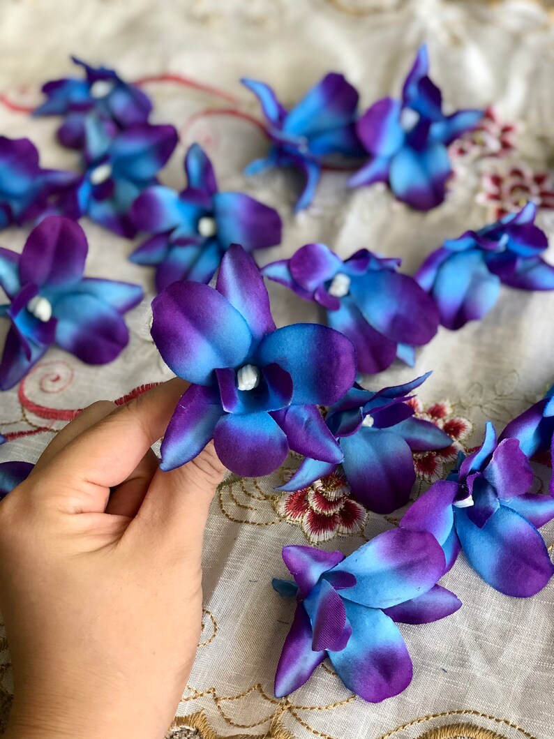 20pcs Galaxy Orchids Headpurple Blue Galaxy Orchid Orchids Etsy