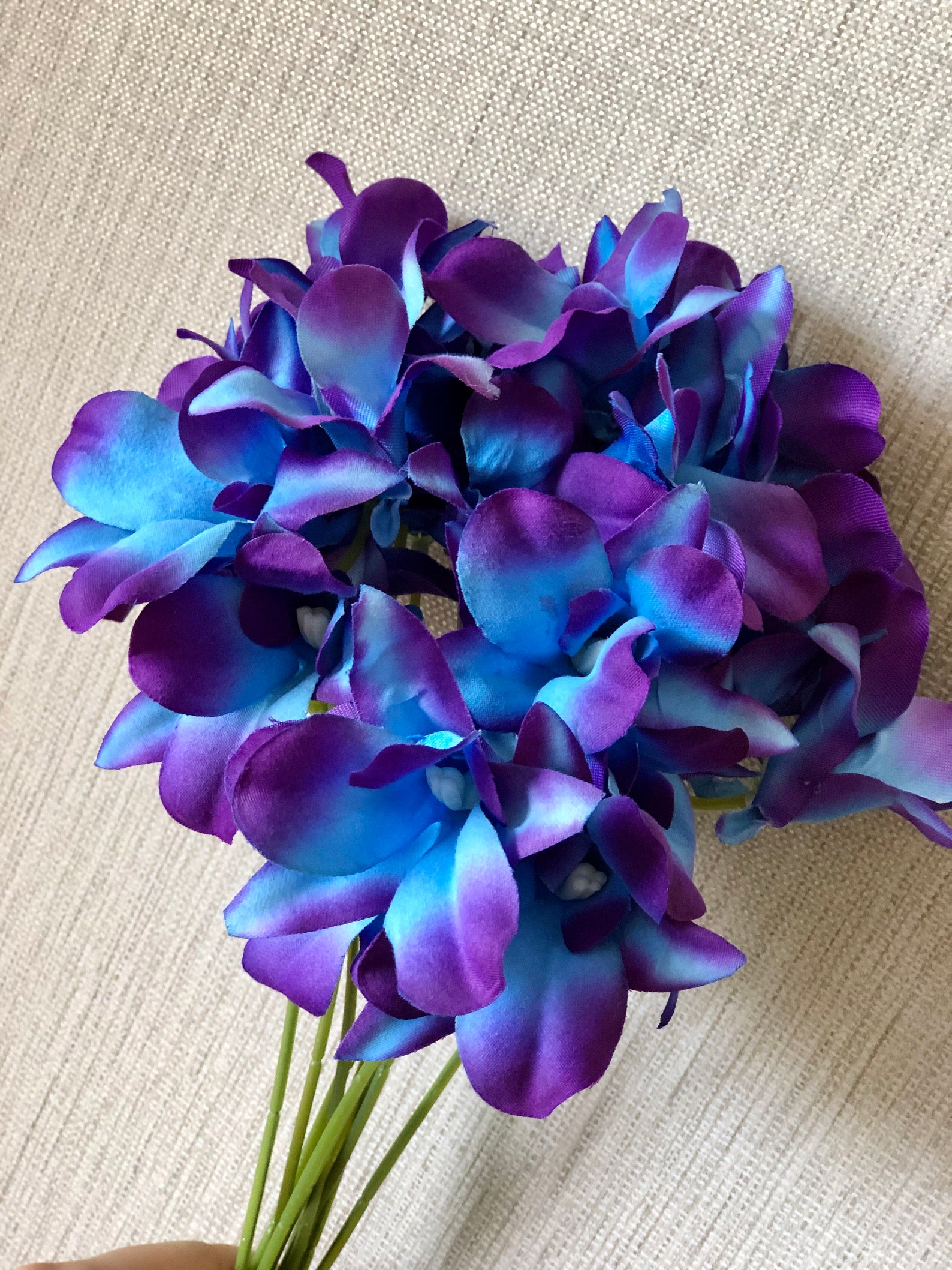 14.6'' Galaxy Orchids Stemspurple Blue Galaxy Orchid Etsy