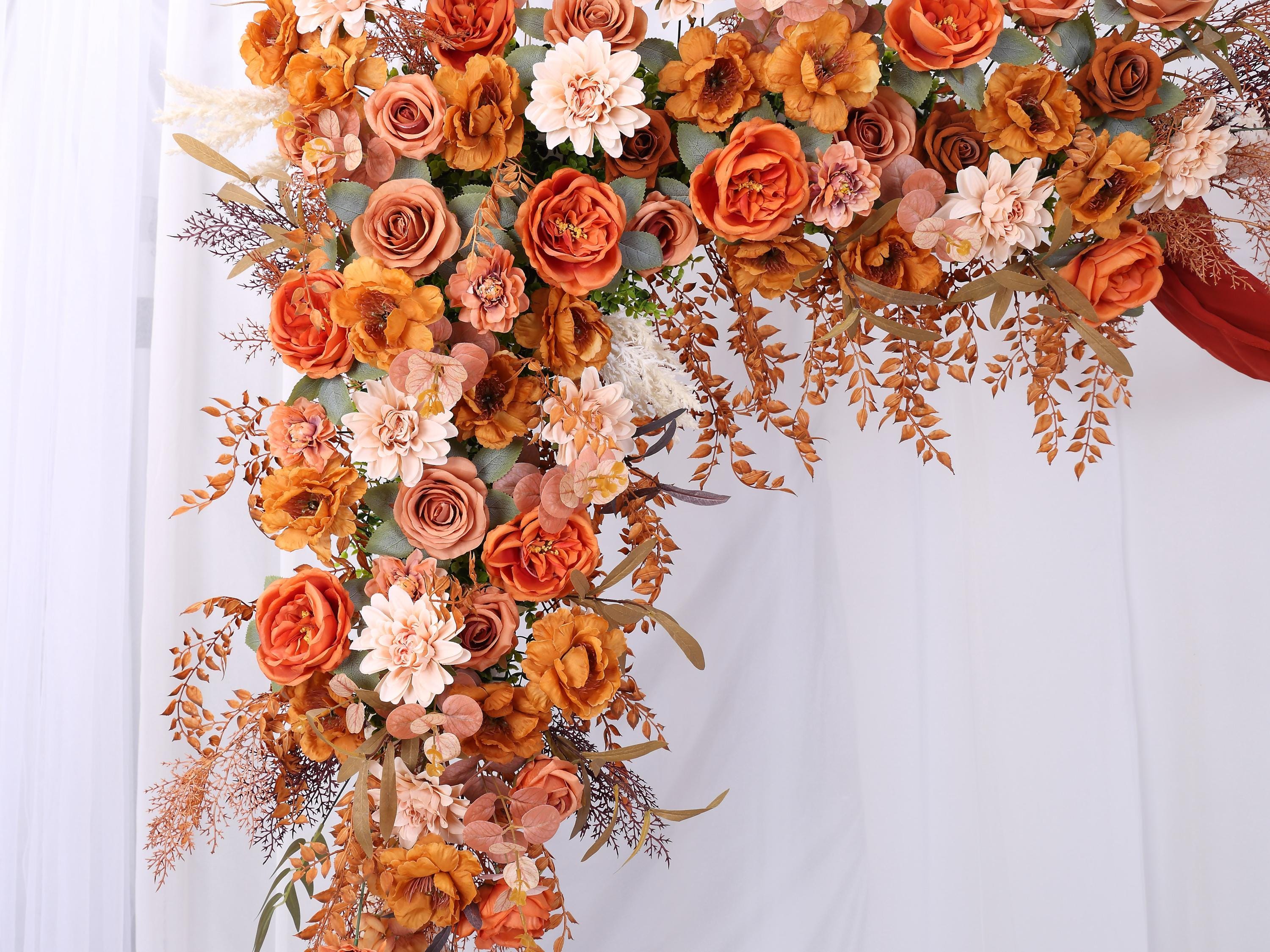 Terracotta Wedding Flower Arch Swag: Burnt Orange & Rust Rose ...