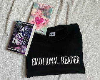 Emotional reader  | sweater | bookish merch | bookaholic | reader | books | wipe tears here