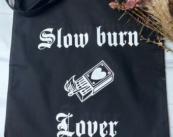 Slow burn lover  canvas tote bag | smut | bookish merch | spicy books | boeken