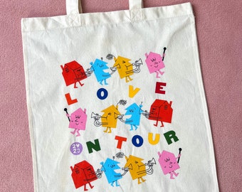 Love On Tour 2023 inspired tote bag handpainted