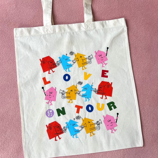 Love On Tour 2023 inspired tote bag handpainted