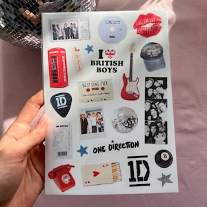 One Direction sticker sheet
