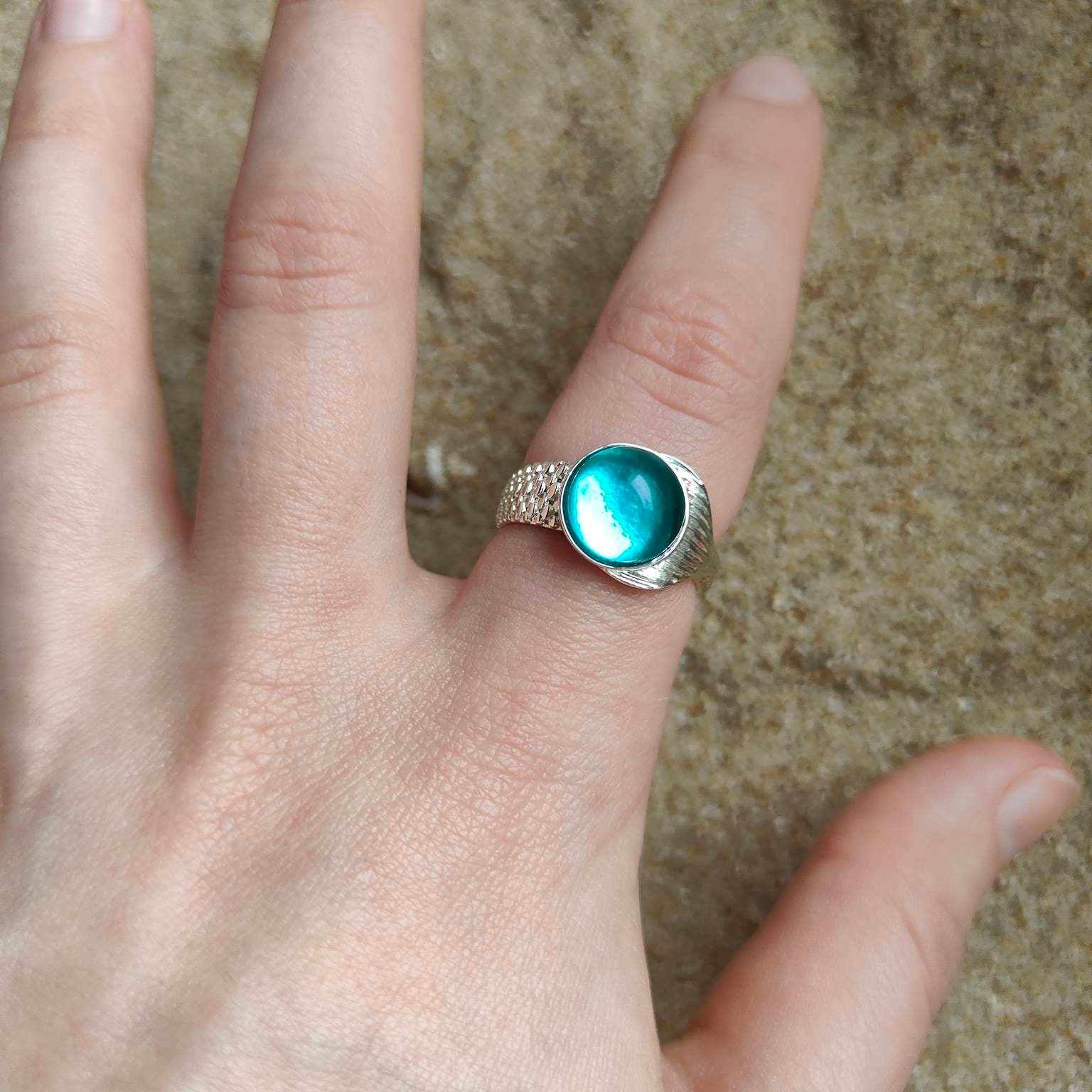 MAKO Mermaid Inspired Adjustable Mermaids Moon Pool Ring