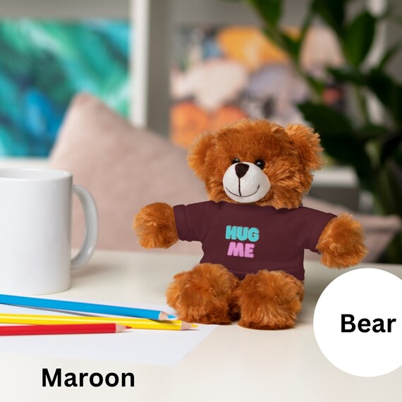 Christmas Hug Me Stuffed Animals With Tee Gift Support Etsy